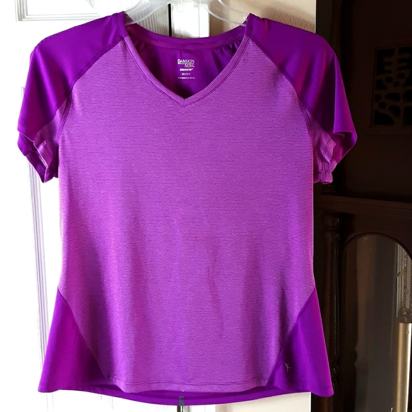 Danskin Now, Fuschia workout top, dri-more, Sz L/G - Picture 3 of 7
